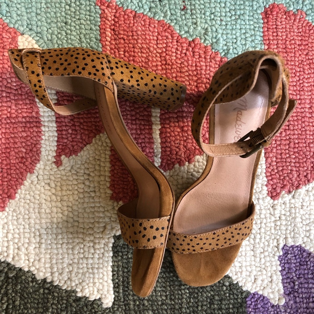 MADEWELL Animal Print Heeled Sandal